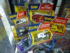 A selection of boxed Dinky die cast to include ERF Fire tender, etc