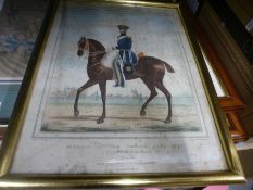 A large quantity of framed and glazed pictures and prints mainly horse and hunting scenes and a sign