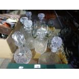 Two boxes of mixed china and glassware to include glasses, bowls, plates, oriental figures, etc