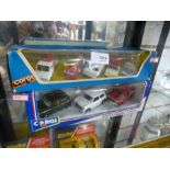 Two boxed Corgi model sets including Mini, etc