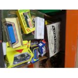 A selection of boxed diecast vehicles including Lledo, etc