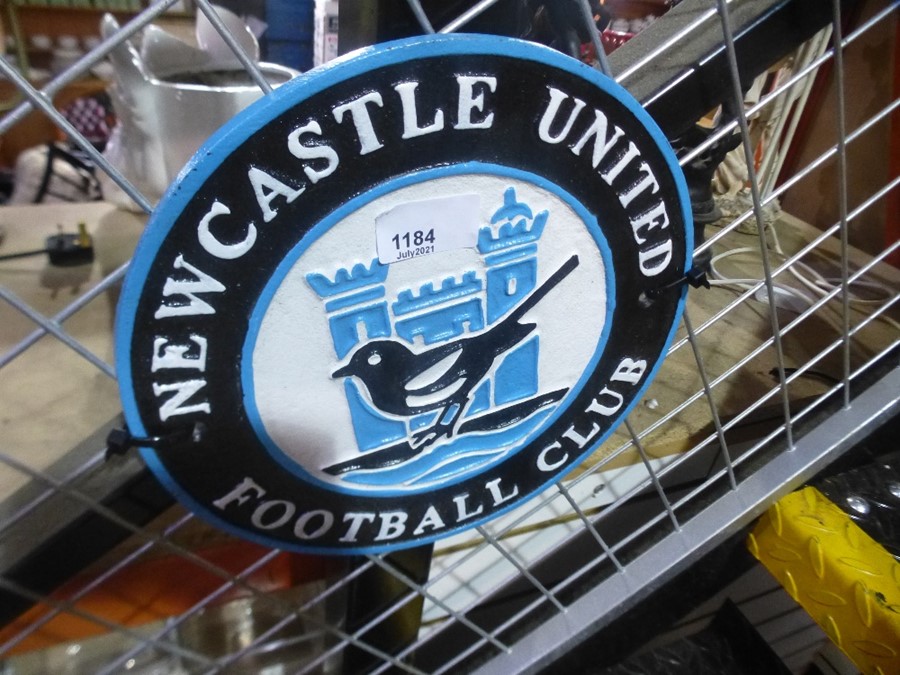 Newcastle football sign