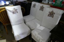Set of 4 dining chairs with cloth covers