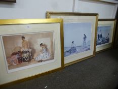 Limited edition Russell Flint print of two ladies and two others