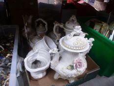 A selection of ceramic teapots, Boots, etc