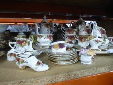 A selection of Royal Albert, Old Country Roses to include plates, teapots, cups, etc