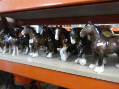 A large selection of mixed chinaware, including some Beswick horses, birds, etc some AF