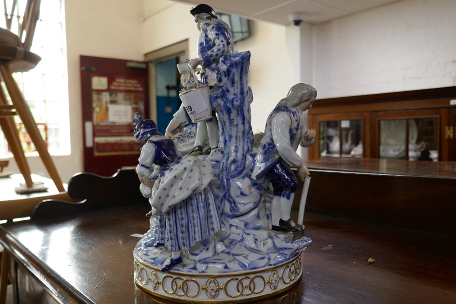 A 19th Century Meissen figural group, minor damage, 29cm - Image 2 of 4