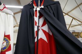 Of Masonic interest, two Masonic hooded gowns both for Hampshire & Isle of Wight Lodge with 3 medals
