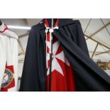 Of Masonic interest, two Masonic hooded gowns both for Hampshire & Isle of Wight Lodge with 3 medals