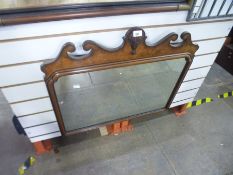 Edwardian wooden framed mirror