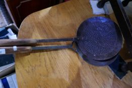 Two iron spoons