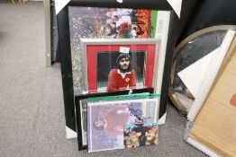 Manchester United, a George Best photo, a team photo for Champions of Europe 2008 and other items
