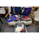A mixed lot of Masonic items in three cases