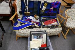 A mixed lot of Masonic items in three cases