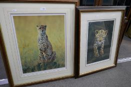 Steven Townsend; three pencil signed limited edition prints of wildcats