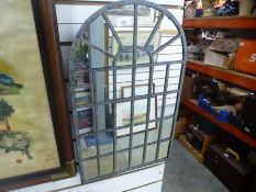 Small leaded glass mirror