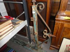 Old wrought iron wall hanging bracket, probably from a Public House, 118cm