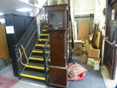 An antique longcase clock case, 208cm