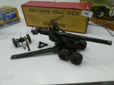Britains 155mm gun complete with accessories and shell in box