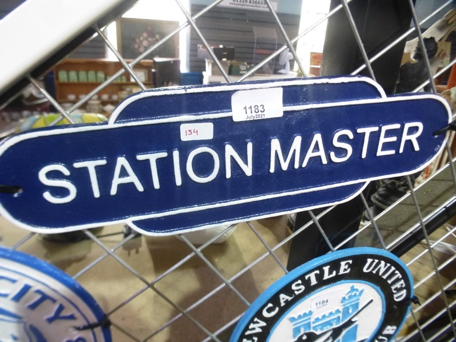 Stationmaster sign