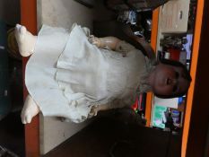 Vintage doll - bisque headed, with attached letter to the new owner
