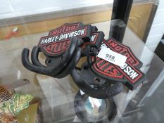 Three Harley Davidson hooks
