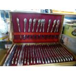 A Cased Noritake stainless steel cutlery set