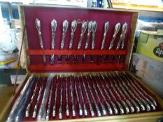 A Cased Noritake stainless steel cutlery set
