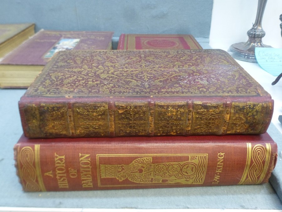 'The Book of Common Prayer' 1761, by John Baskerville in red leather and gilt cover, and 'A History - Image 5 of 8