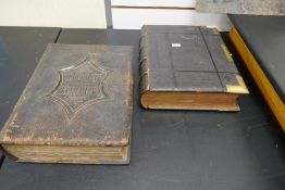 Two Victorian leather bound bibles