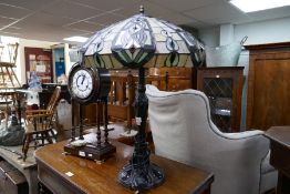 A reproduction Tiffany style table lamp, shade diameter, 46cm