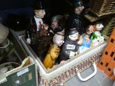 Six boxes of various collectables, china figures, collector's plates, glassware, etc