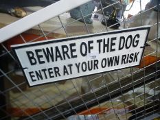 Large dog sign