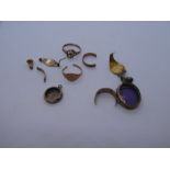 Quantity of various 9ct and other scrap gold, mainly broken rings etc approx 6.8g