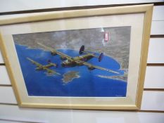 Three prints depicting military aircraft