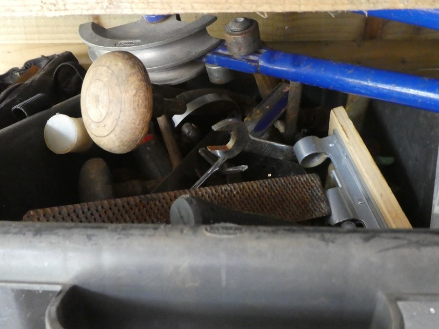 A large selection of workshop tools, spanners, sockets, vices, etc - Image 4 of 8