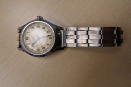 Vintage gents stainless steel 'Smiths' 17 jewel wristwatch