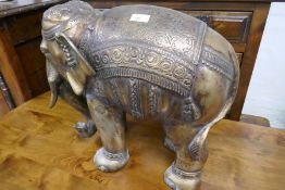 A bronzed style oriental elephant sculpture, height 42cm