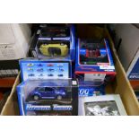 A box of Die Cast models, some by Corgi to include 007 model