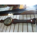 Inlaid banjo barometer