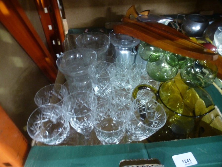 Two boxes of mixed china, glass and sundries to include silver plate, jugs, glasses, cutlery, cups, - Image 2 of 2