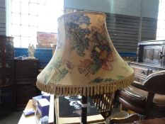 1930s style wooden standard lamp