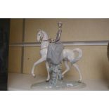 A Lladro figure of horse with female rider