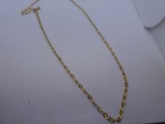 18ct yellow gold necklace marked 18ct to clasp, approx 6.6g, 73cm