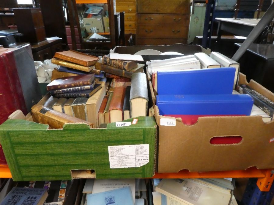 Seven boxes of mixed books of various topics, including Railway, Steam Engines, Electrical Engines,