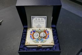 Halcyon Days large enamel box, limited edition to celebrate the 60th Anniversary of HM Queen Elizabe