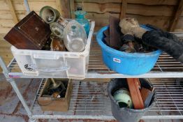 Three boxes of miscellaneous bric-a-brac items