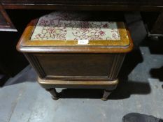 Tapestry top box commode and open rack