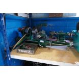 Metal green lathe with accessories